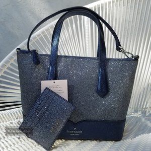 Kate Spade SMALL Lola Satchel Navy CARD Holder SET